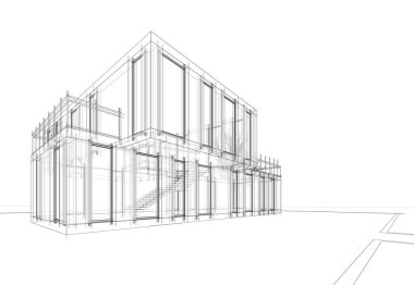 soyut mimari tasarım, dijital konsept arkaplanı oluşturma