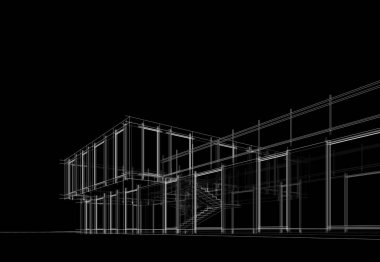 soyut mimari tasarım, dijital konsept arkaplanı oluşturma