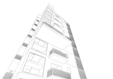 soyut mimari tasarım, dijital konsept arkaplanı oluşturma