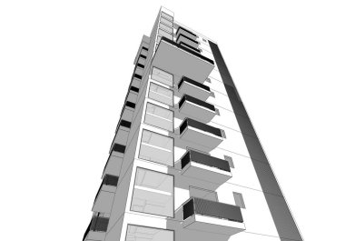 soyut mimari tasarım, dijital konsept arkaplanı oluşturma