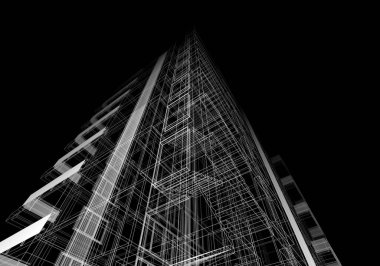 soyut mimari tasarım, dijital konsept arkaplanı oluşturma