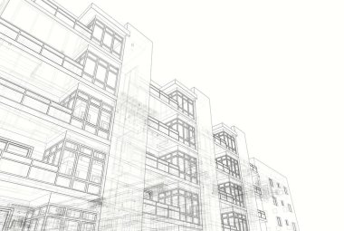 soyut mimari tasarım, dijital konsept arkaplanı oluşturma