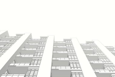 soyut mimari tasarım, dijital konsept arkaplanı oluşturma