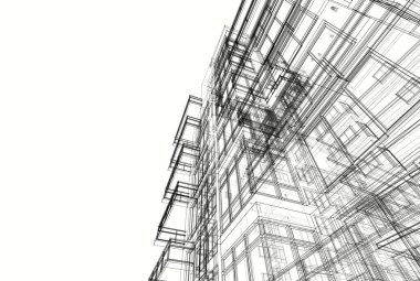 soyut mimari tasarım, dijital konsept arkaplanı oluşturma