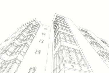 soyut mimari tasarım, dijital konsept arkaplanı oluşturma