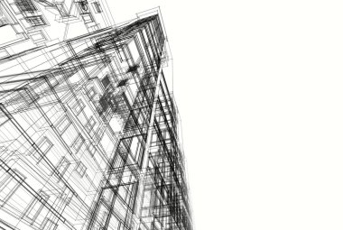 soyut mimari tasarım, dijital konsept arkaplanı oluşturma