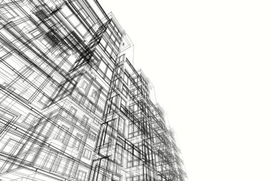 soyut mimari tasarım, dijital konsept arkaplanı oluşturma