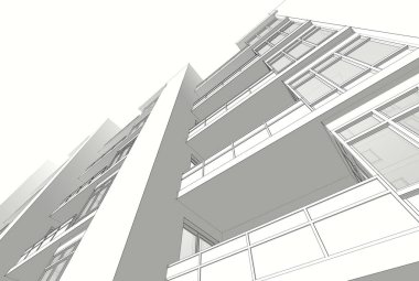 soyut mimari tasarım, dijital konsept arkaplanı oluşturma