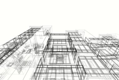 soyut mimari tasarım, dijital konsept arkaplanı oluşturma