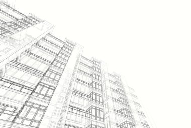 soyut mimari tasarım, dijital konsept arkaplanı oluşturma