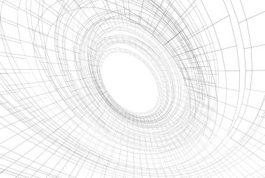 soyut mimari arkaplan 3d illüstrasyon