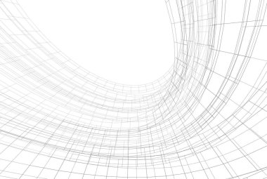 soyut mimari arkaplan 3d illüstrasyon