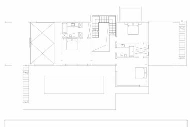 Mimari çizim. Modern bina çizimi, 3D görüntüleme