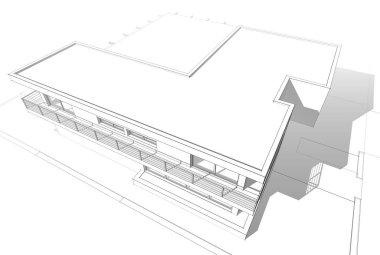 Modern ev çizimi, 3D çizim