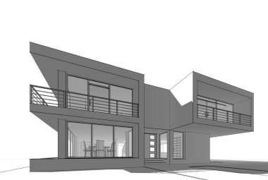 Modern ev çizimi, 3D çizim