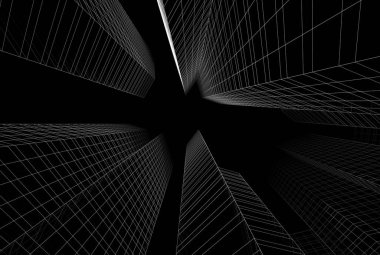 soyut mimari tasarım, binalar dijital konsept arka plan