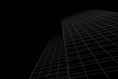 soyut mimari tasarım, binalar dijital konsept arka plan