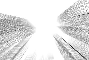 soyut mimari tasarım, binalar dijital konsept arka plan