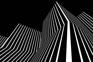 3D soyut mimari arka plan. resimleme