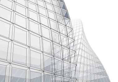 Soyut mimari arkaplan, 3d illüstrasyon