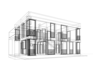 Modern ev çizimi, 3D çizim