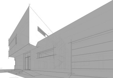 Modern ev çizimi, 3D çizim