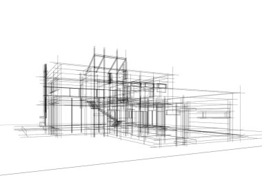 Modern ev çizimi, 3D çizim