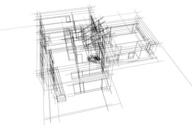 Modern ev çizimi, 3D çizim