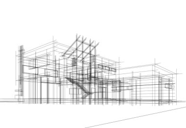 Modern ev çizimi, 3D çizim