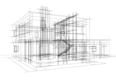 Modern ev çizimi, 3D çizim