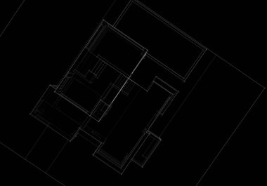 Mimari çizim. Modern bina çizimi, 3D görüntüleme