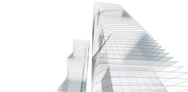 Soyut mimari arkaplan, 3d illüstrasyon