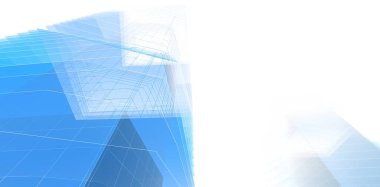 Soyut mimari arkaplan, 3d illüstrasyon