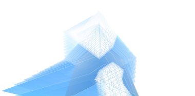 Soyut mimari arkaplan, 3d illüstrasyon