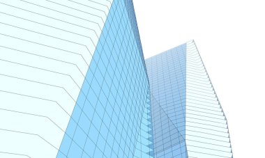 Soyut mimari arkaplan, 3d illüstrasyon