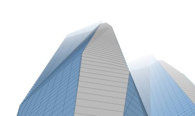 Soyut mimari arkaplan, 3d illüstrasyon