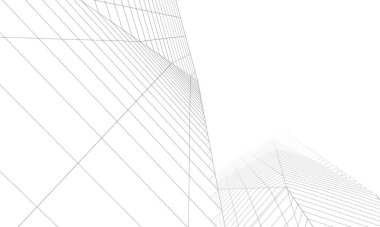 Soyut mimari arkaplan, 3d illüstrasyon