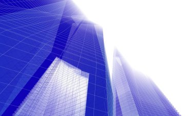 Soyut mimari arkaplan, 3d illüstrasyon