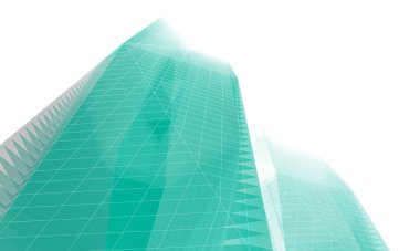 Soyut mimari arkaplan, 3d illüstrasyon