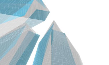 Soyut mimari arkaplan, 3d illüstrasyon