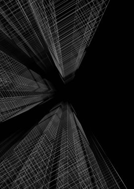 Soyut mimari arkaplan, 3d illüstrasyon