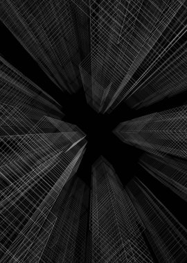 Soyut mimari arkaplan, 3d illüstrasyon