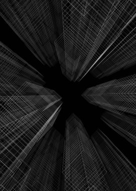 Soyut mimari arkaplan, 3d illüstrasyon