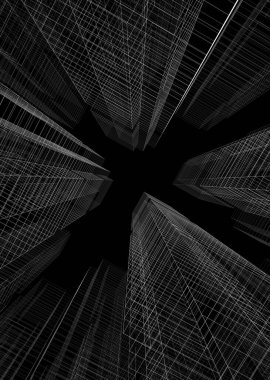 Soyut mimari arkaplan, 3d illüstrasyon