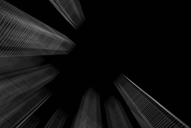 Soyut mimari arkaplan, 3d illüstrasyon