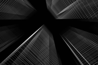 Soyut mimari arkaplan, 3d illüstrasyon