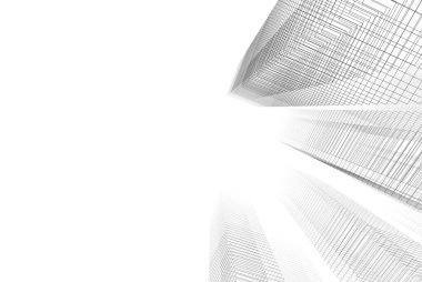 Soyut mimari arkaplan, 3d illüstrasyon