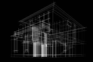 Modern ev çizimi, 3D çizim