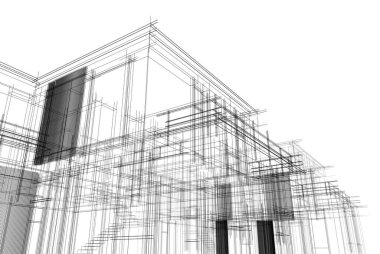 Modern ev çizimi, 3D çizim