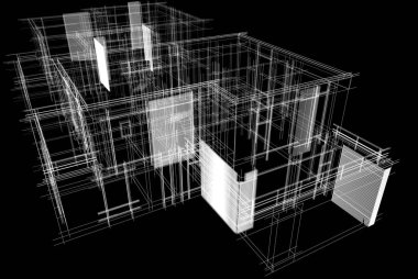 Modern ev çizimi, 3D çizim